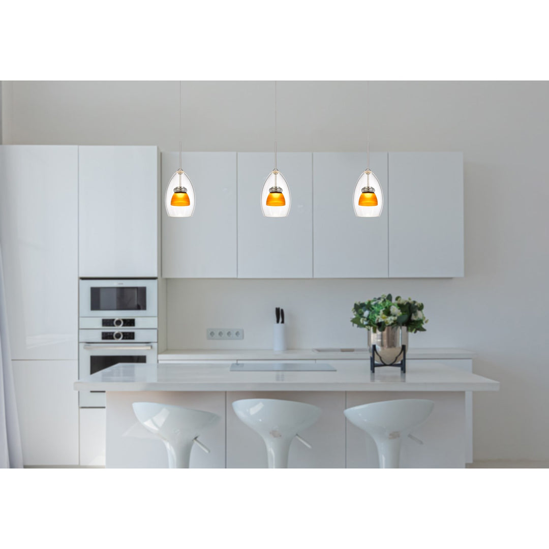 Integrated Dimmable Led Glass Mini Pendant Light. 6W; 450 Lumen; 3000K
