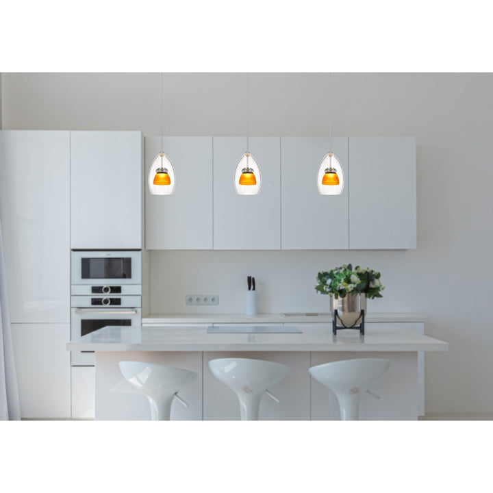 Integrated Dimmable Led Glass Mini Pendant Light. 6W; 450 Lumen; 3000K