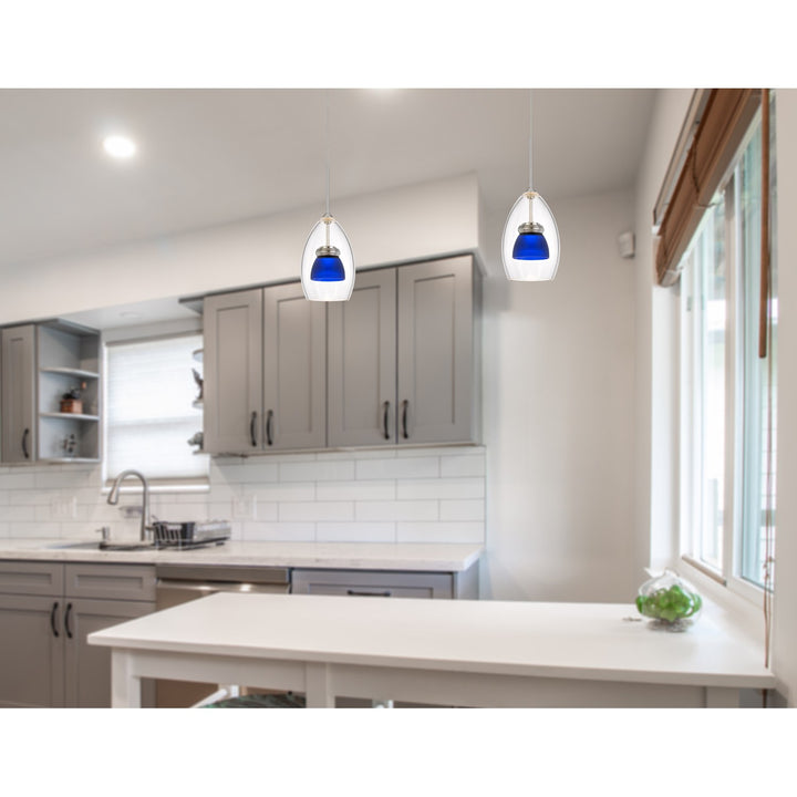 Integrated Dimmable Led Glass Mini Pendant Light. 6W; 450 Lumen; 3000K