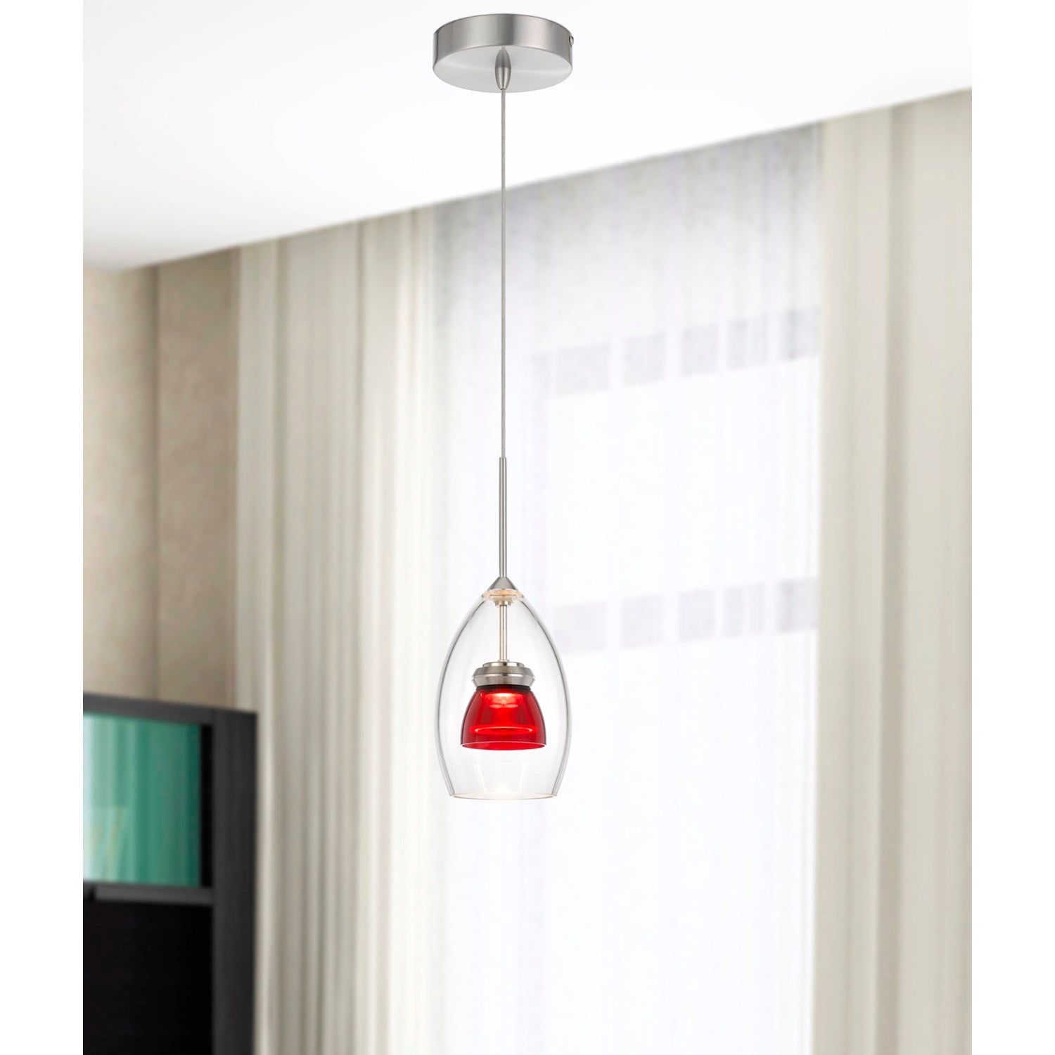 Integrated Dimmable Led Glass Mini Pendant Light. 6W; 450 Lumen; 3000K