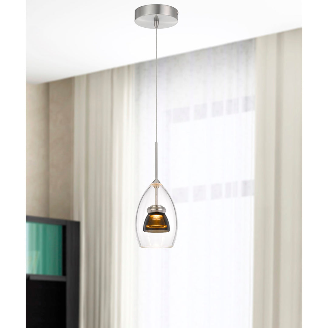 Integrated Dimmable Led Glass Mini Pendant Light. 6W; 450 Lumen; 3000K