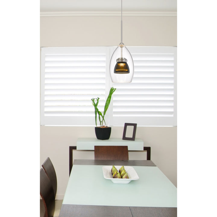 Integrated Dimmable Led Glass Mini Pendant Light. 6W; 450 Lumen; 3000K
