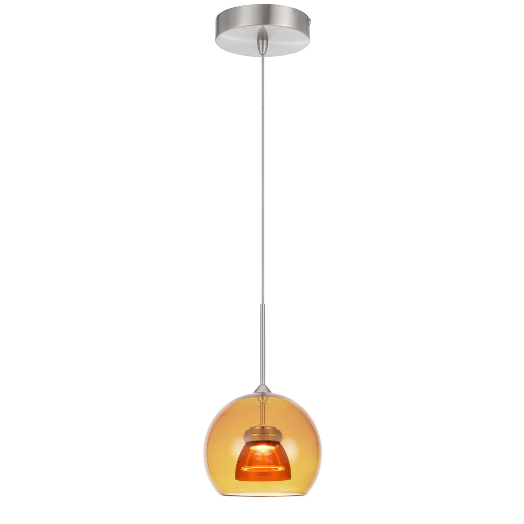 Integrated Dimmable Led Glass Mini Pendant Light. 6W; 450 Lumen; 3000K by CAL Lighting