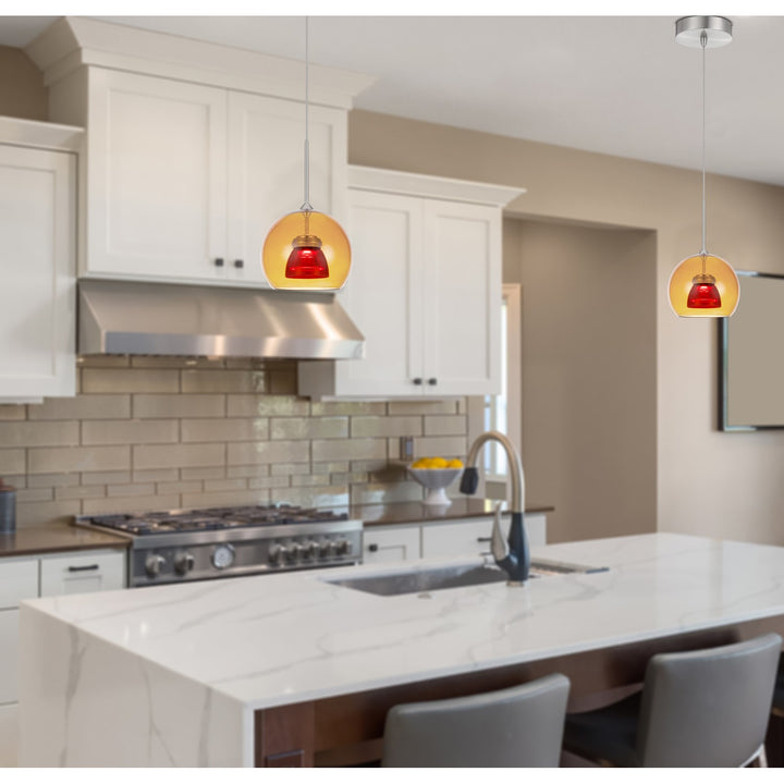Integrated Dimmable Led Glass Mini Pendant Light. 6W; 450 Lumen; 3000K