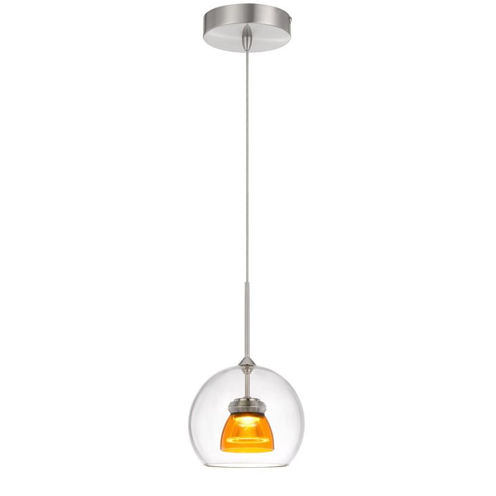 Integrated Dimmable Led Glass Mini Pendant Light. 6W; 450 Lumen; 3000K by CAL Lighting
