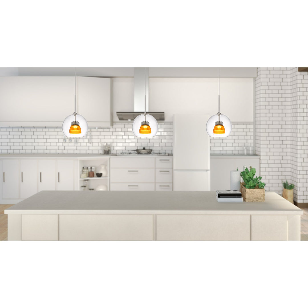Integrated Dimmable Led Glass Mini Pendant Light. 6W; 450 Lumen; 3000K