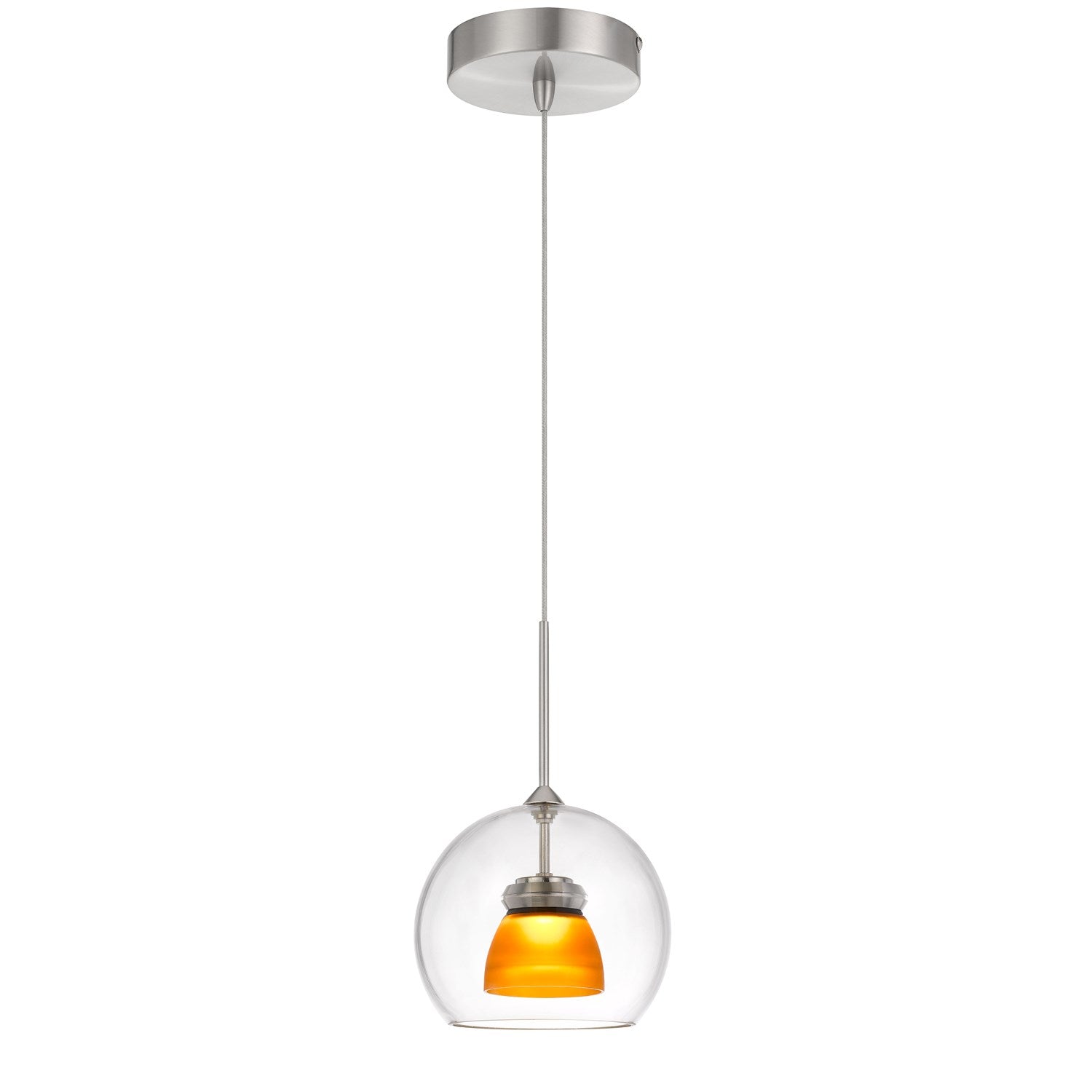 Integrated Dimmable Led Glass Mini Pendant Light. 6W; 450 Lumen; 3000K by CAL Lighting