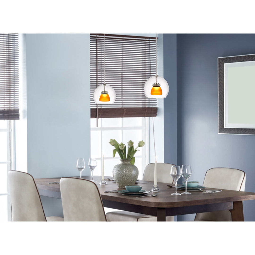 Integrated Dimmable Led Glass Mini Pendant Light. 6W; 450 Lumen; 3000K