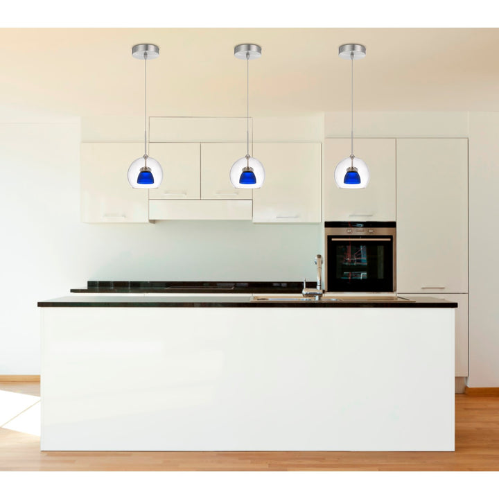 Integrated Dimmable Led Glass Mini Pendant Light. 6W; 450 Lumen; 3000K