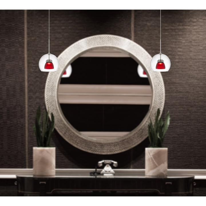 Integrated Dimmable Led Glass Mini Pendant Light. 6W; 450 Lumen; 3000K