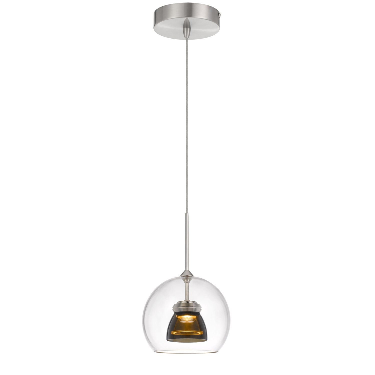 Integrated Dimmable Led Glass Mini Pendant Light. 6W; 450 Lumen; 3000K by CAL Lighting