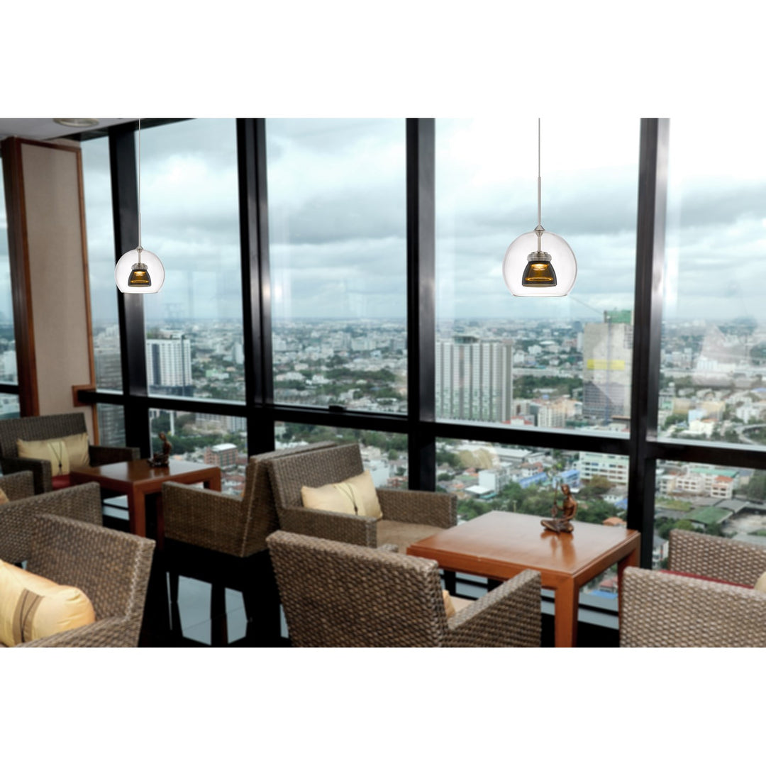 Integrated Dimmable Led Glass Mini Pendant Light. 6W; 450 Lumen; 3000K