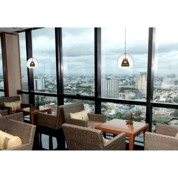 Integrated Dimmable Led Glass Mini Pendant Light. 6W; 450 Lumen; 3000K