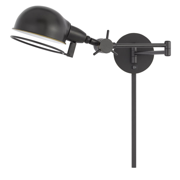 60W Linthal Swing Arm Wall Lamp With Adjustable Shade With 3 Ft Wire Cover by CAL Lighting