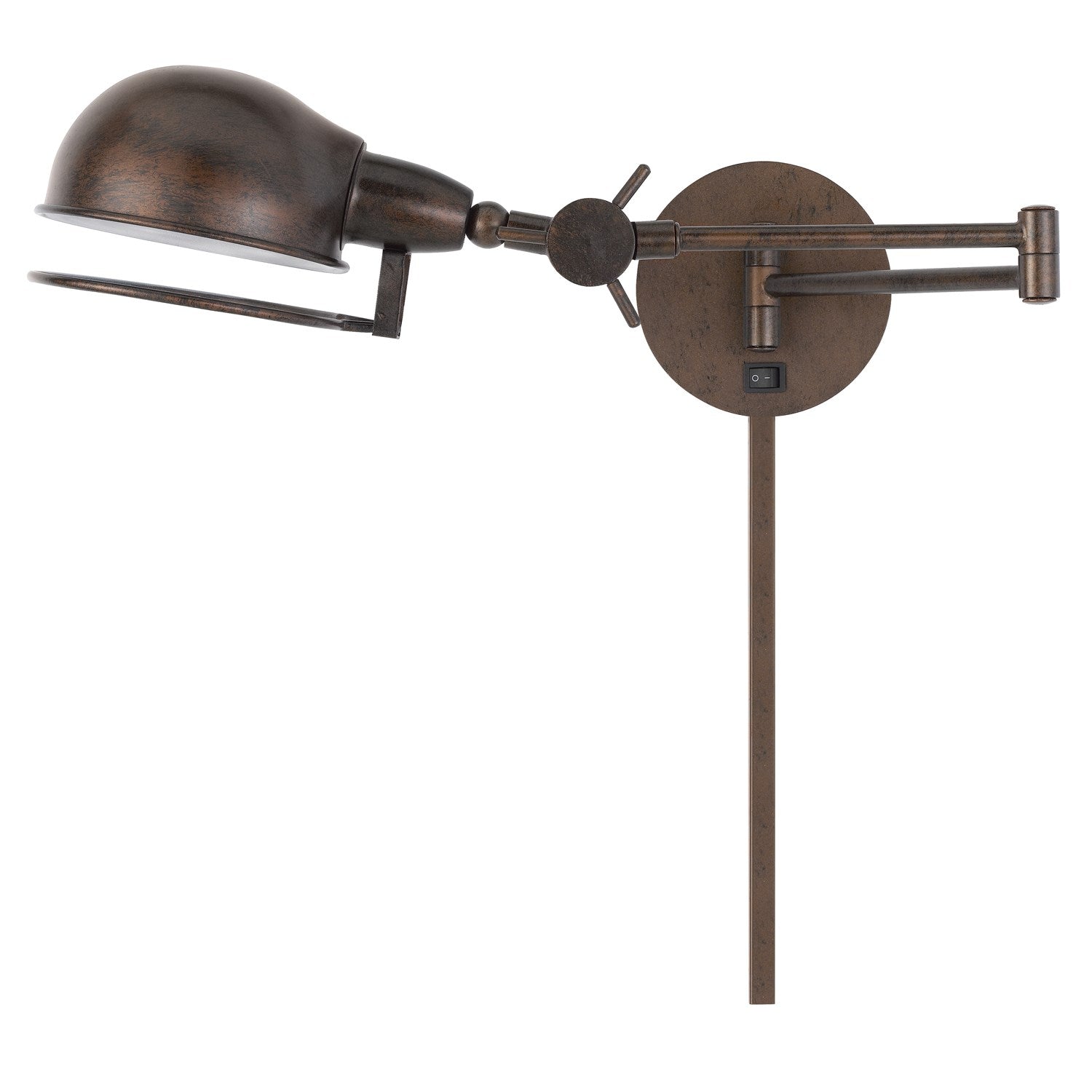 60W Linthal Swing Arm Wall Lamp With Adjustable Shade. 3 Ft Wire Cover Included by CAL Lighting