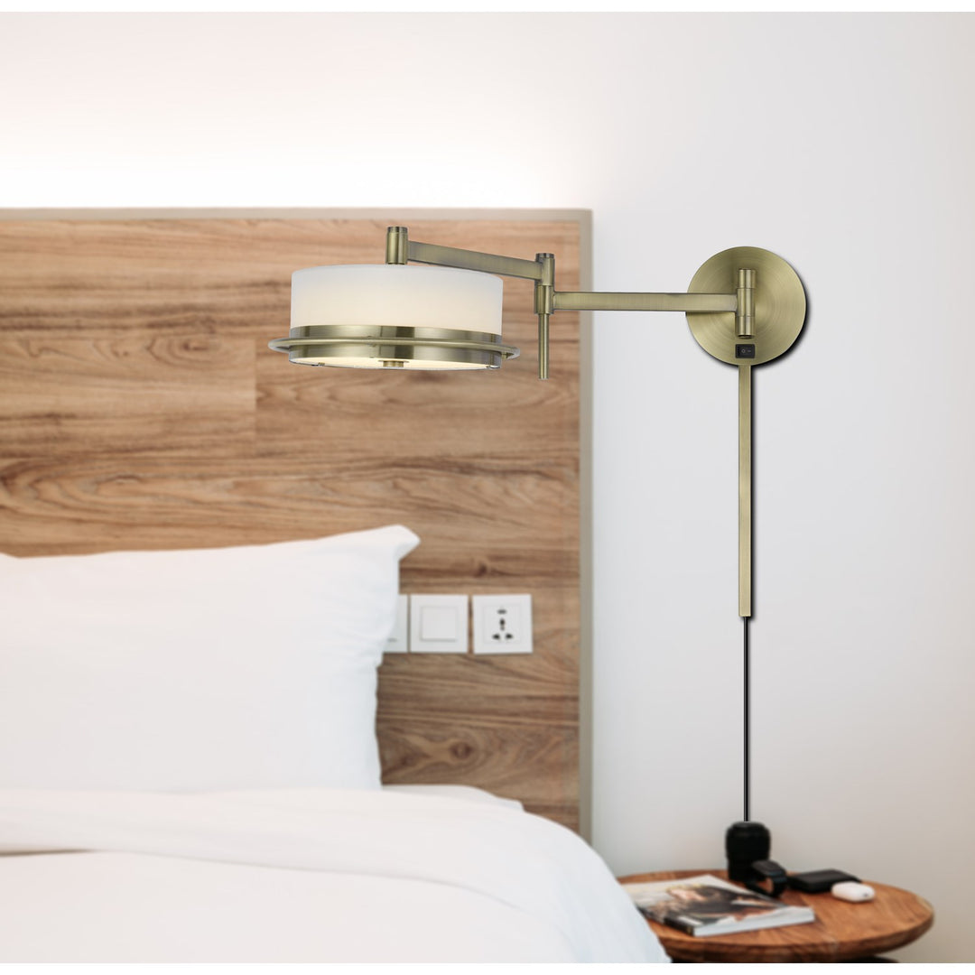 Led 10W Sarnen Wall Swing Arm Reading Lamp. 3 Ft Wire Cover Included