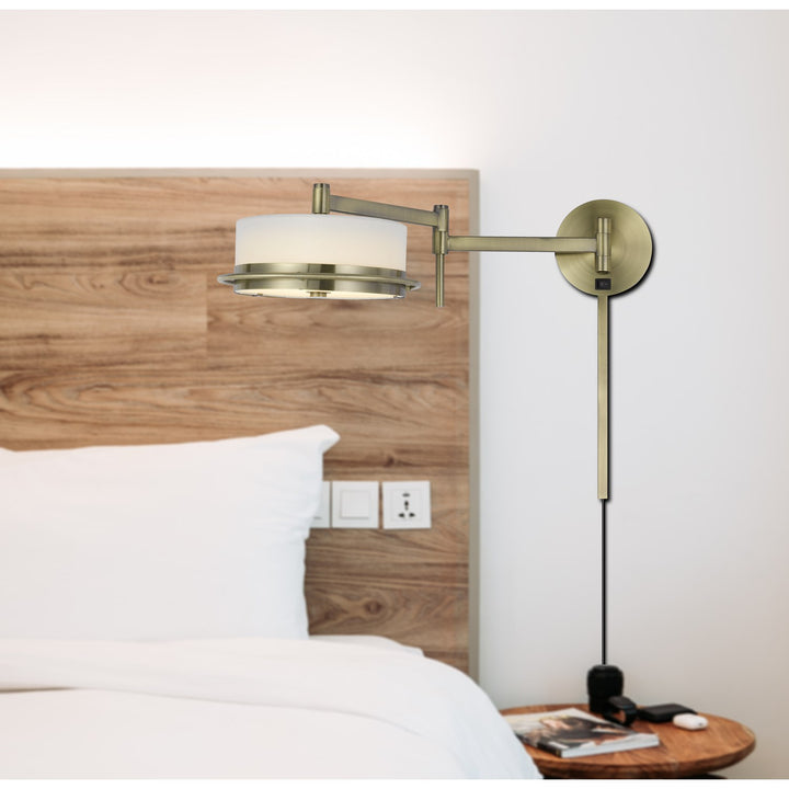 Led 10W Sarnen Wall Swing Arm Reading Lamp. 3 Ft Wire Cover Included