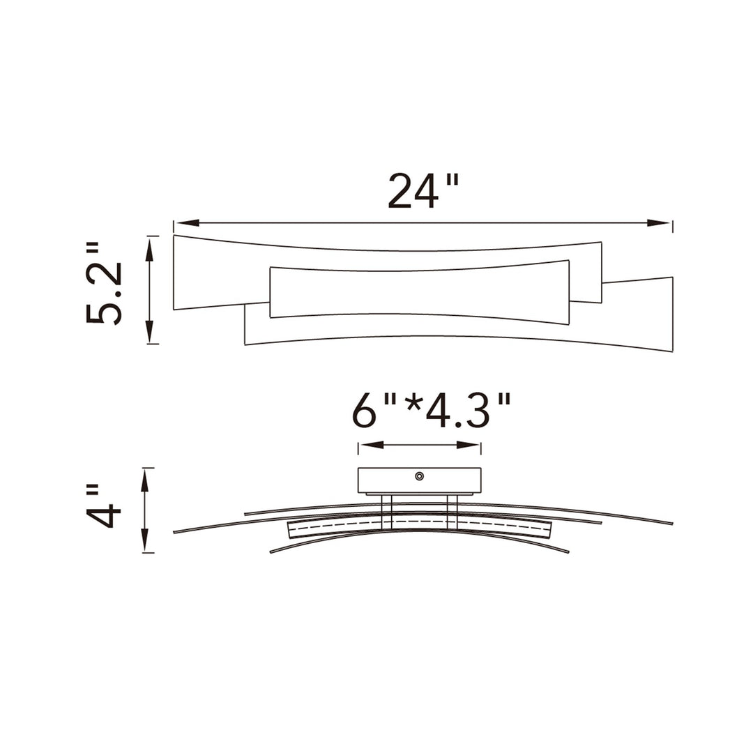 Integrated Led Brass Vanity Light