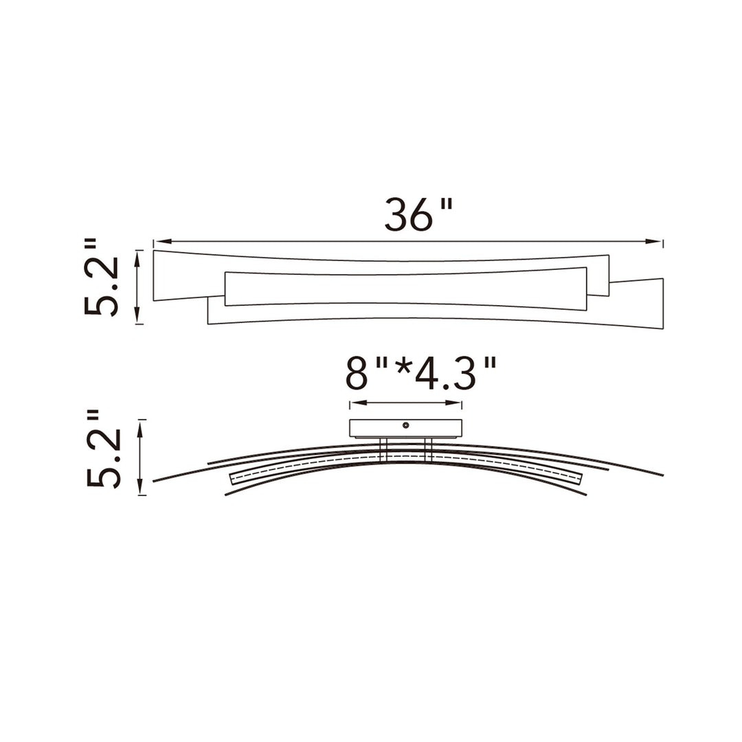 Integrated Led Black Vanity Light