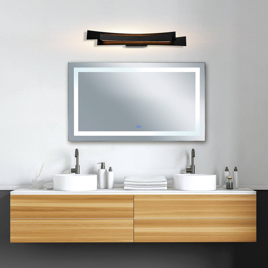 Integrated Led Black Vanity Light