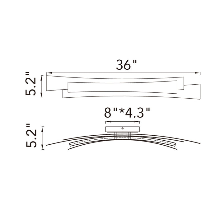 Integrated Led Brass Vanity Light