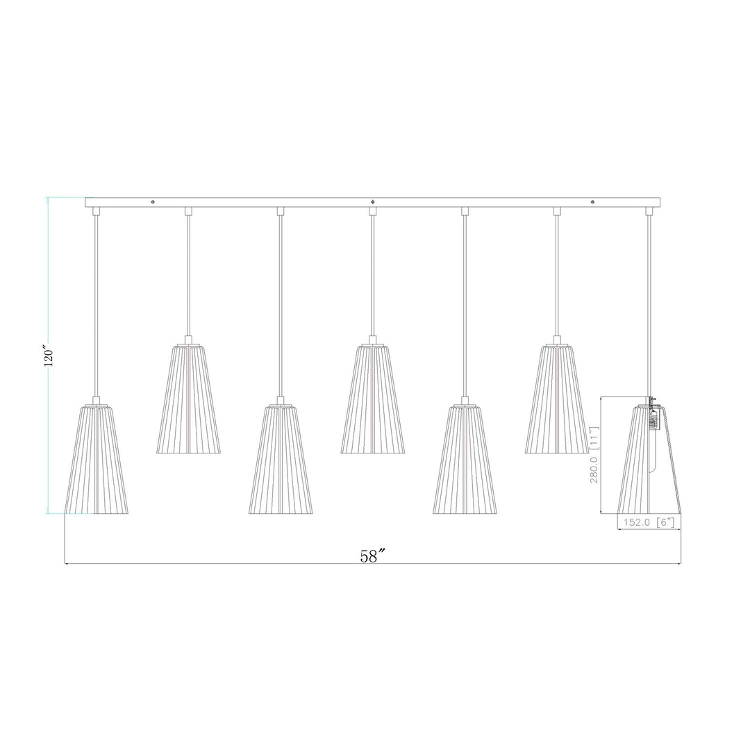 7 Light Linear Chandelier