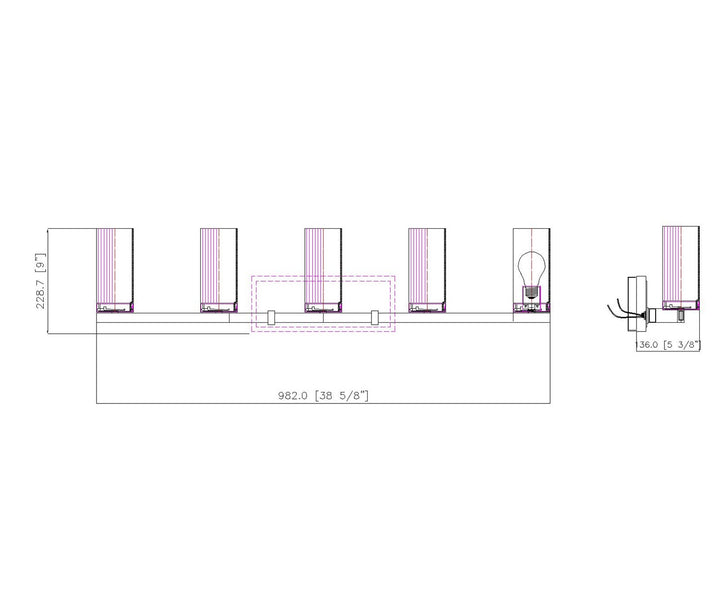 5 Light Vanity