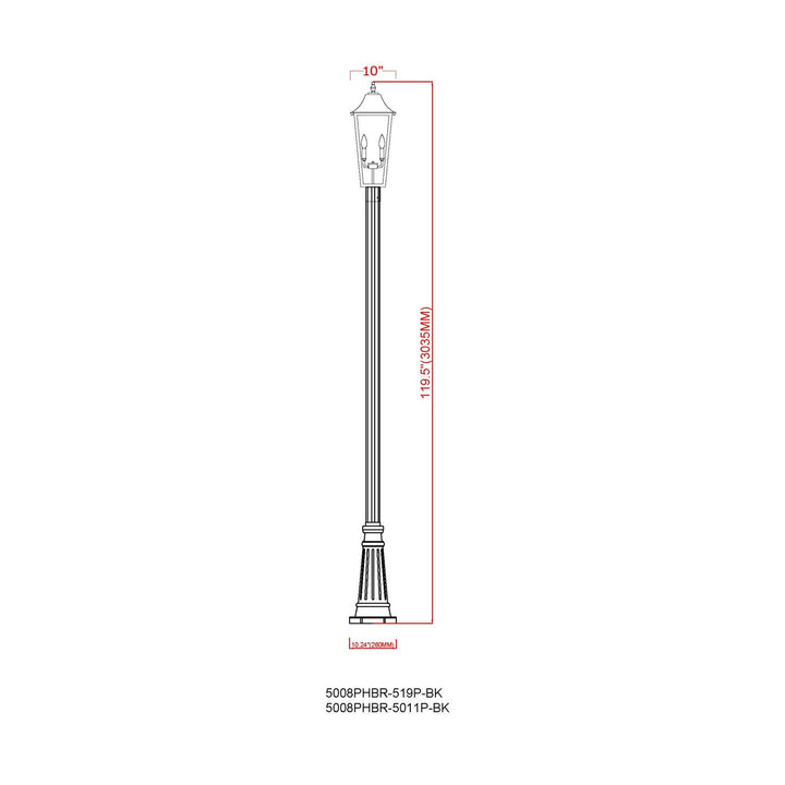 3 Light Outdoor Post Mounted Fixture