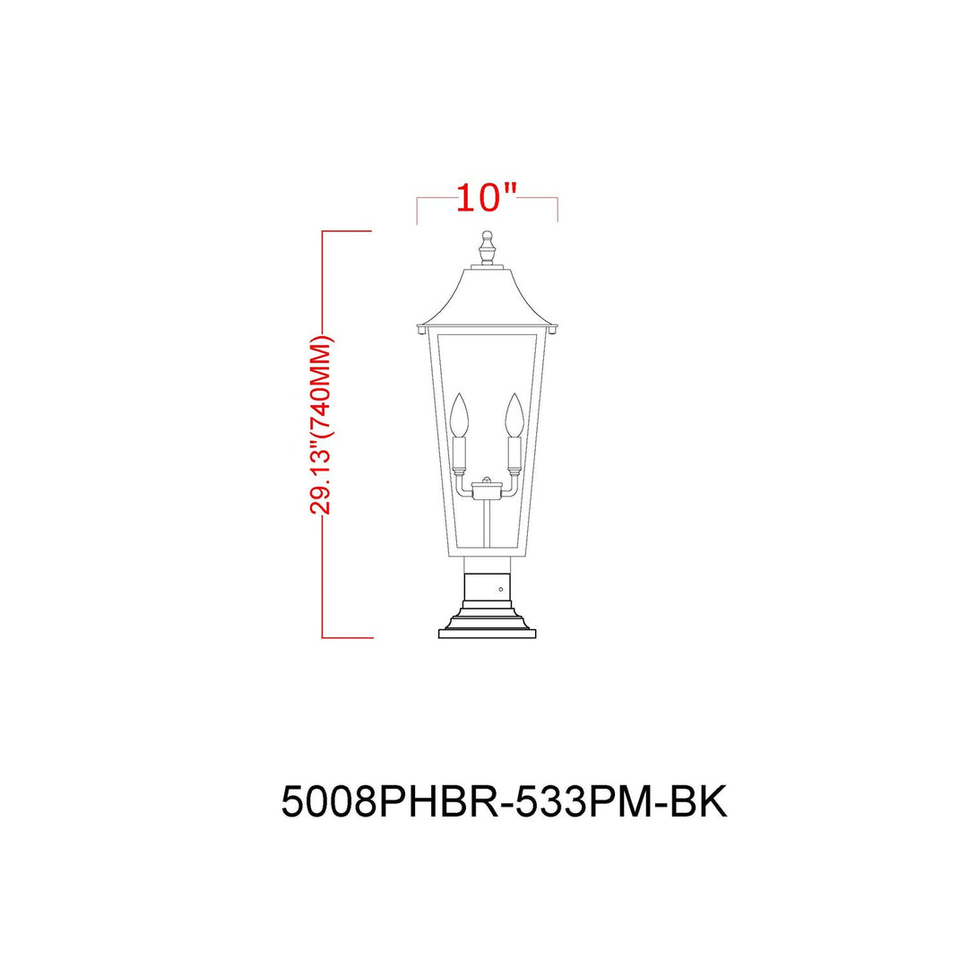 3 Light Outdoor Pier Mounted Fixture