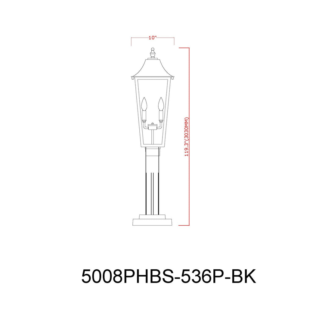 3 Light Outdoor Post Mounted Fixture