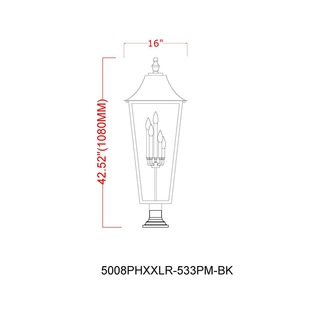5 Light Outdoor Pier Mounted Fixture