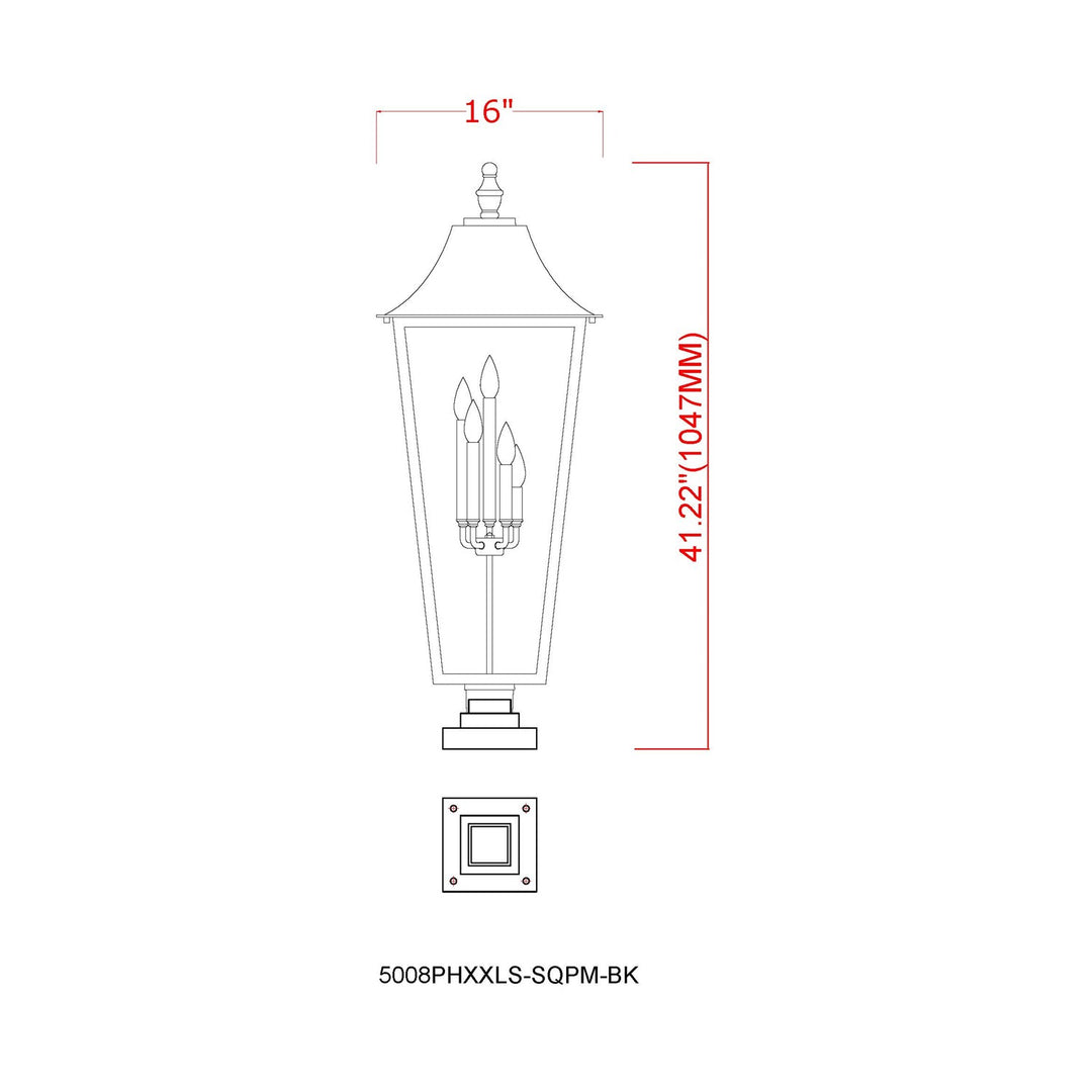 5 Light Outdoor Pier Mounted Fixture