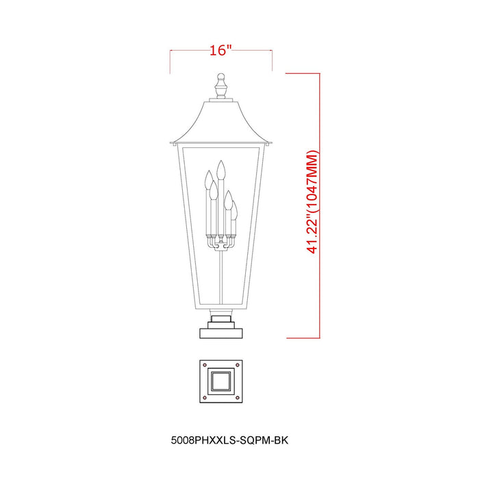 5 Light Outdoor Pier Mounted Fixture
