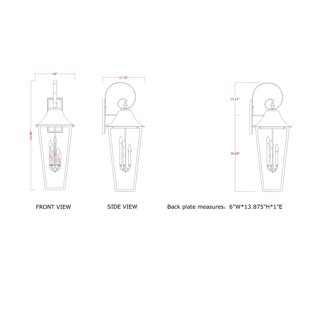 5 Light Outdoor Wall Light