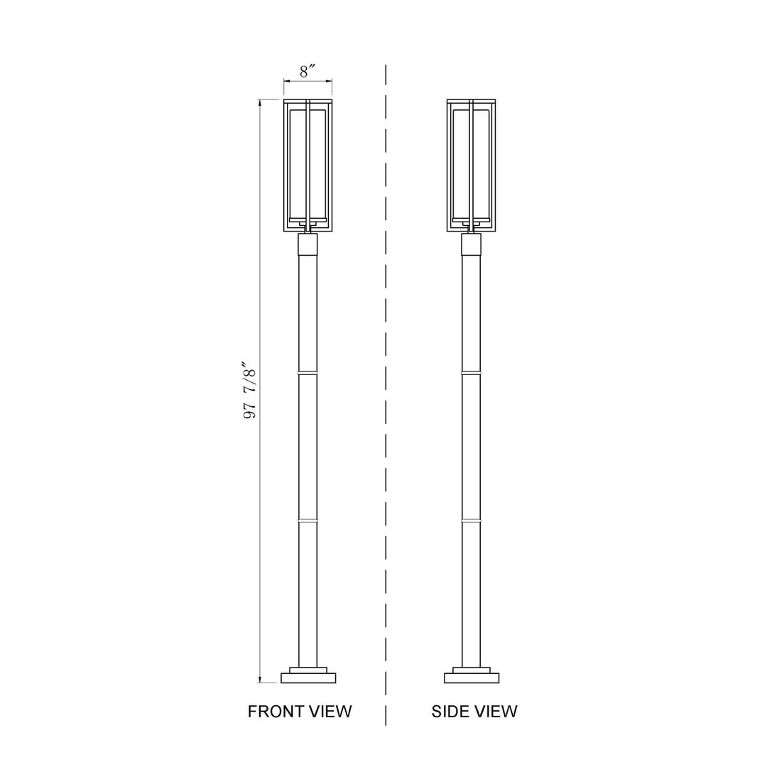 1 Light Outdoor Post Mounted Fixture