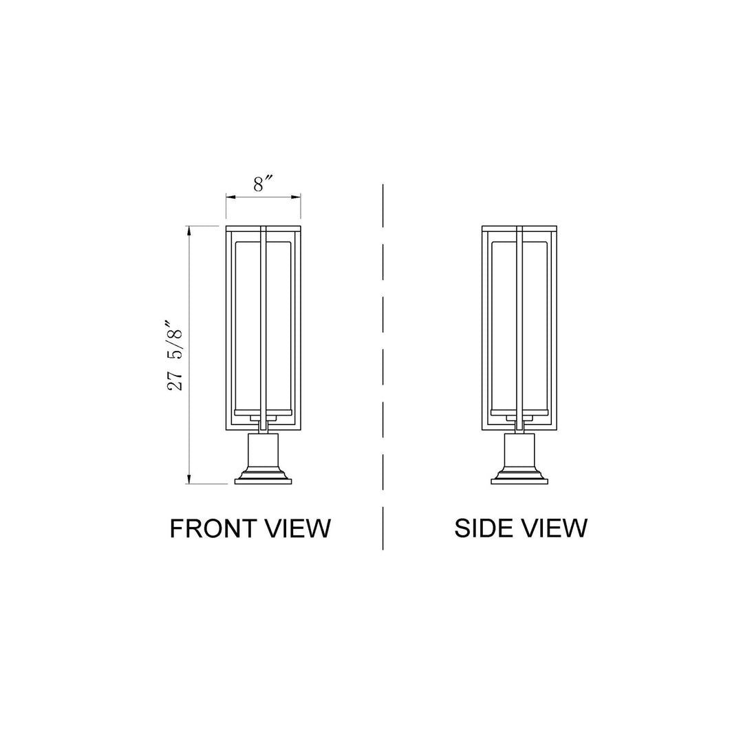 1 Light Outdoor Pier Mounted Fixture