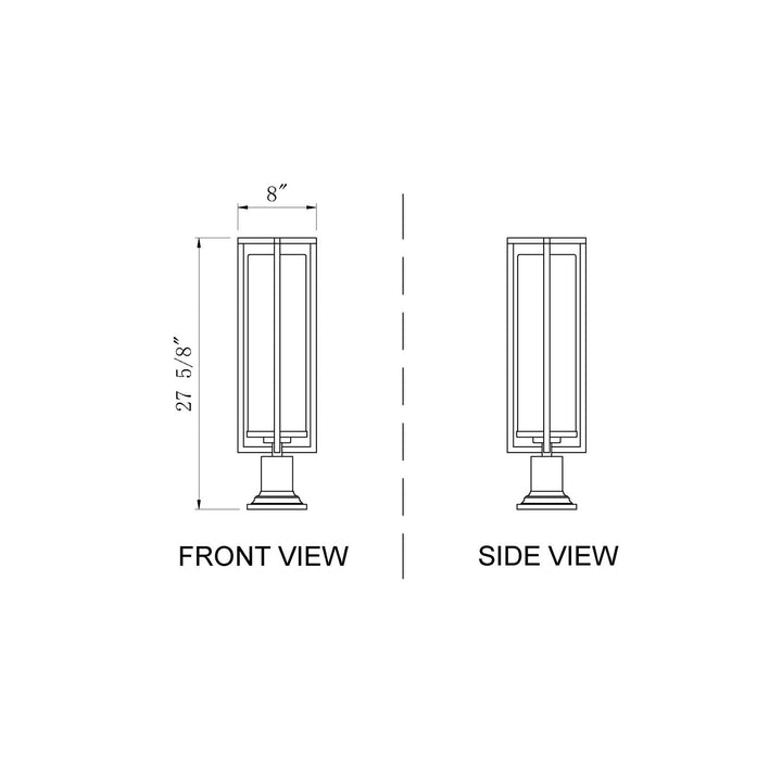 1 Light Outdoor Pier Mounted Fixture