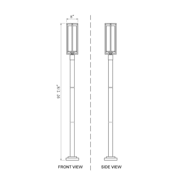 1 Light Outdoor Post Mounted Fixture