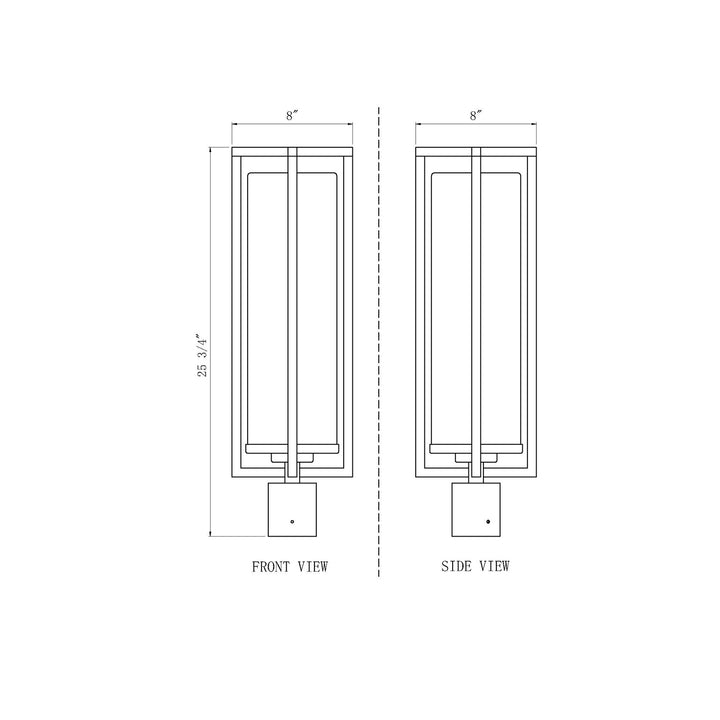 1 Light Outdoor Post Mount Fixture