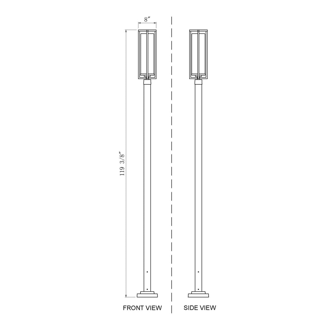 1 Light Outdoor Post Mounted Fixture