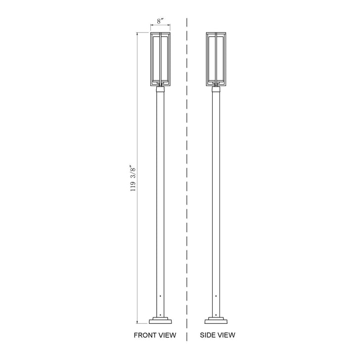 1 Light Outdoor Post Mounted Fixture
