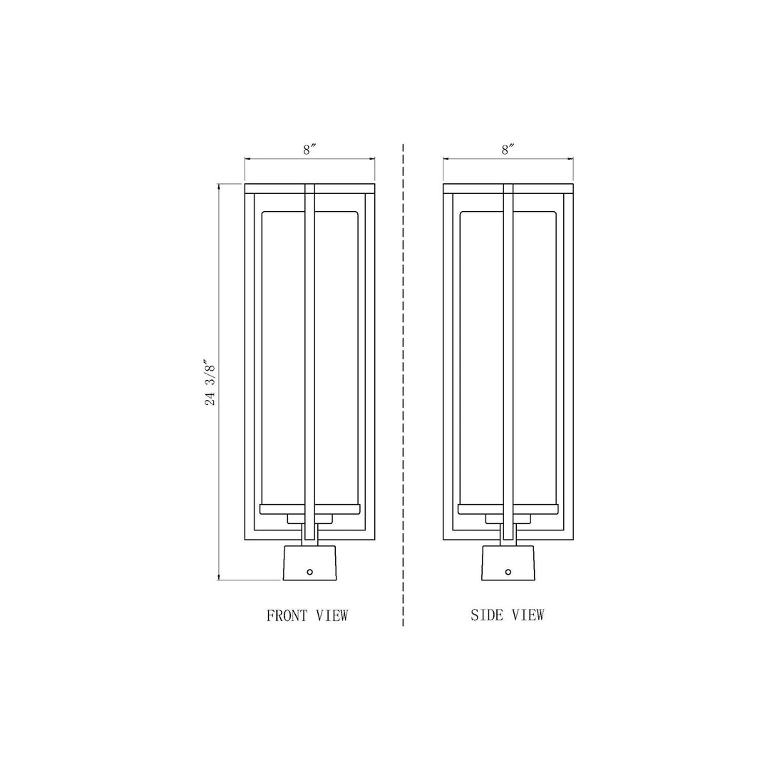 1 Light Outdoor Post Mount Fixture