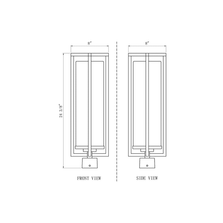 1 Light Outdoor Post Mount Fixture
