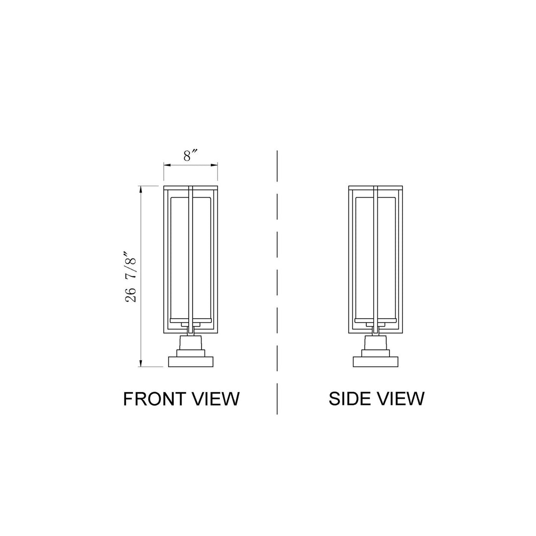 1 Light Outdoor Pier Mounted Fixture