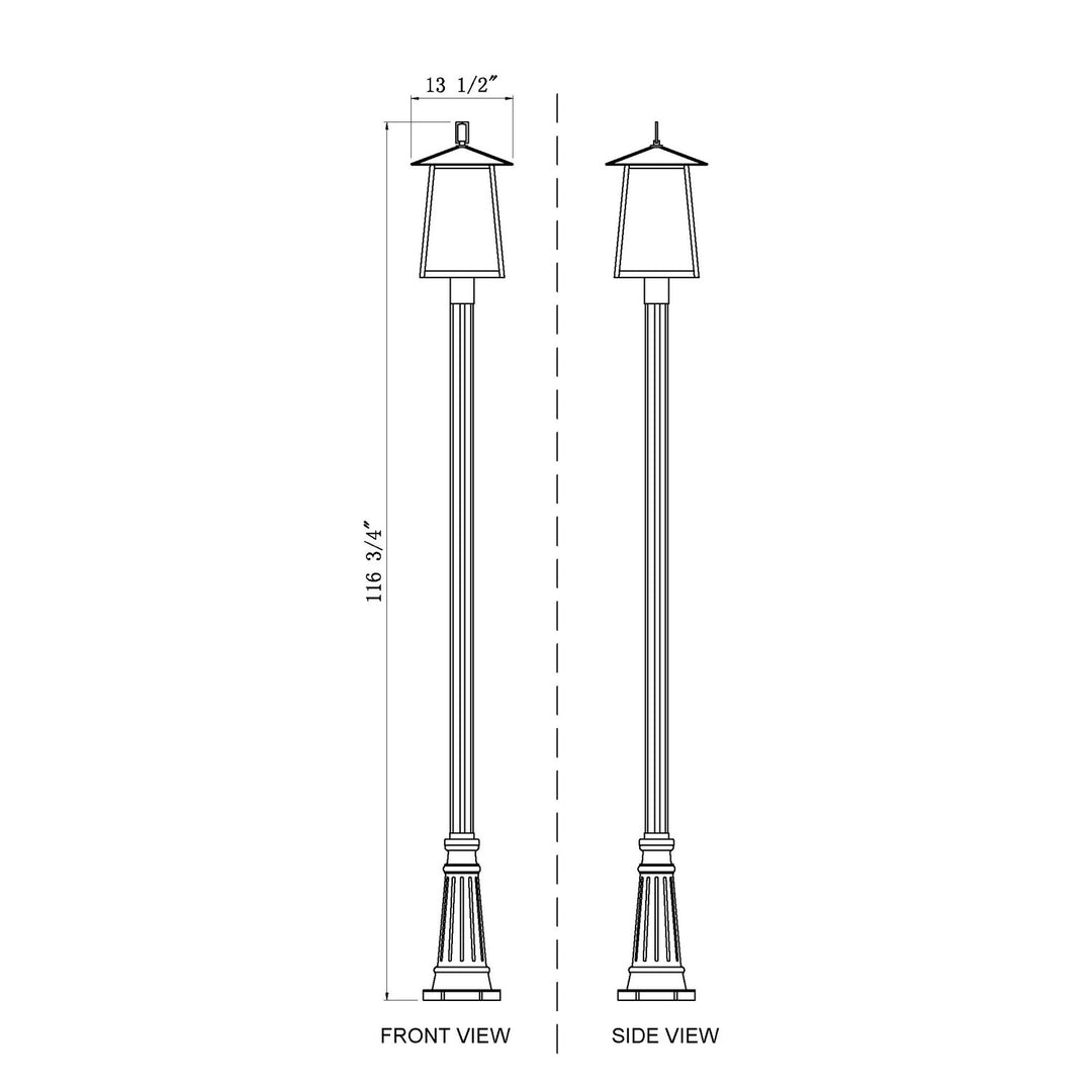 4 Light Outdoor Post Mounted Fixture