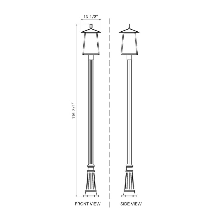 4 Light Outdoor Post Mounted Fixture