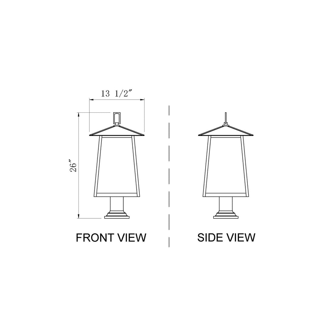 4 Light Outdoor Pier Mounted Fixture