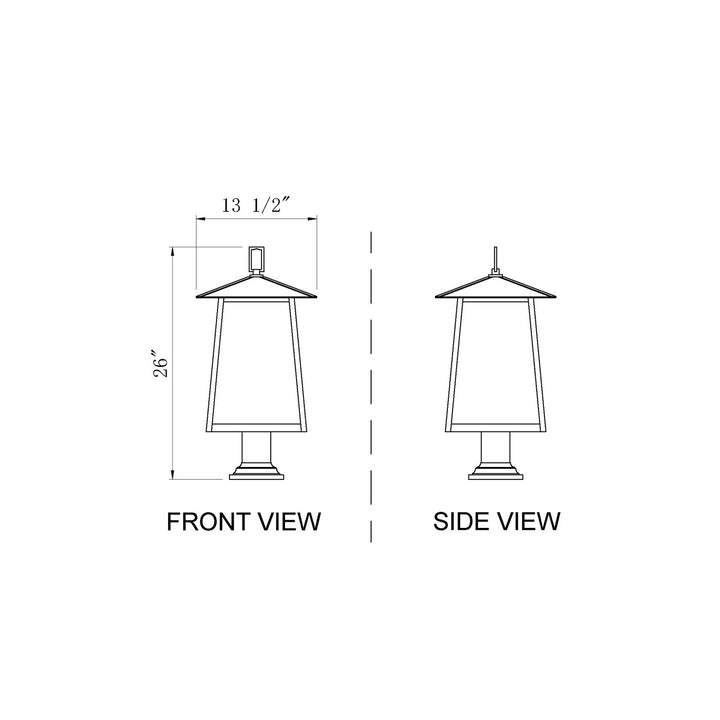 4 Light Outdoor Pier Mounted Fixture