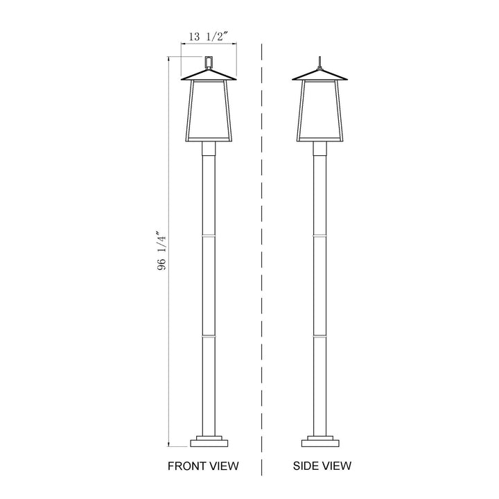4 Light Outdoor Post Mounted Fixture