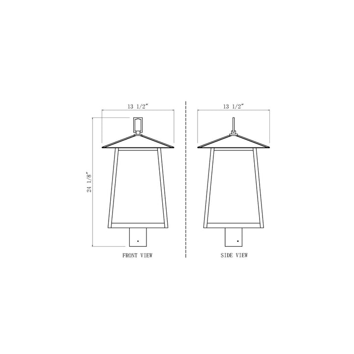 4 Light Outdoor Post Mount Fixture